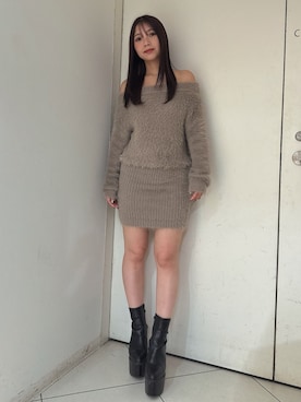 「GYDA（ジェイダ）のアイテム（ワンピース）」を使った、arisaさん（レディース・155cm）の秋コーディネート