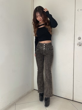 「155㎝コーデ」｜「アイテム（ブーツ）」を使った、arisaさん（レディース・155cm）の秋コーディネート