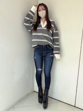 arisaさん（レディース・155cm）の冬コーディネート