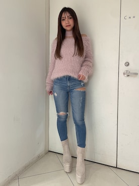 「155㎝コーデ」｜「アイテム（ブーツ）」を使った、arisaさん（レディース・155cm）の秋コーディネート