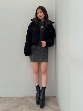 「155㎝コーデ」｜「アイテム（ブーツ）」を使った、arisaさん（レディース・155cm）の冬コーディネート