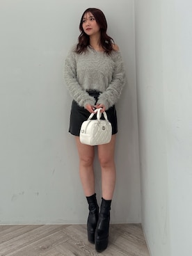 「155㎝コーデ」｜「アイテム（ブーツ）」を使った、arisaさん（レディース・155cm）の冬コーディネート