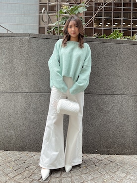 「155㎝コーデ」｜「アイテム（バッグ）」を使った、arisaさん（レディース・155cm）の冬コーディネート