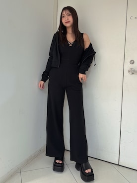 「アイテム（パーカー）」を使った、arisaさん（レディース・155cm）の夏コーディネート