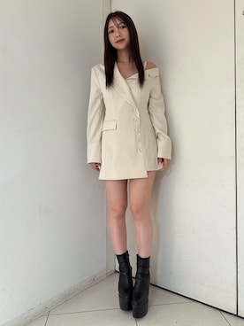 「GYDA（ジェイダ）のアイテム（ワンピース）」を使った、arisaさん（レディース・155cm）の秋コーディネート