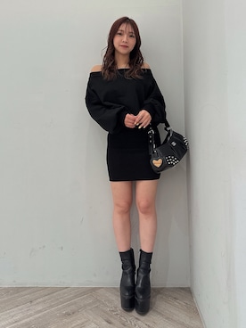 「155㎝コーデ」｜「アイテム（バッグ）」を使った、arisaさん（レディース・155cm）の冬コーディネート