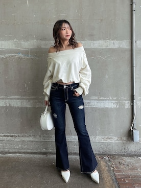 「155㎝コーデ」｜「アイテム（バッグ）」を使った、arisaさん（レディース・155cm）の春コーディネート