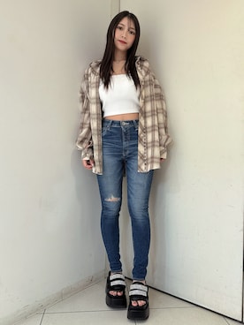 arisaさん（レディース・155cm）の春コーディネート