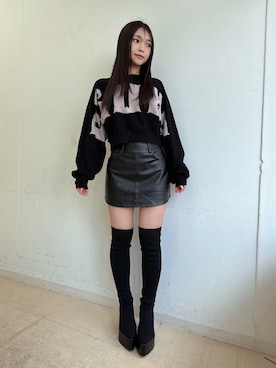 「GYDA（ジェイダ）のアイテム」を使った、arisaさん（レディース・155cm）の冬コーディネート