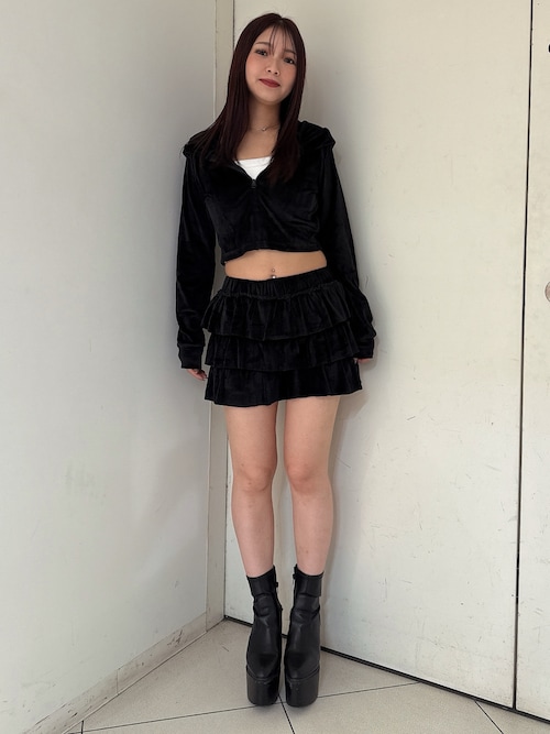 Velourフリルショートパンツ（その他パンツ）｜GYDA（ジェイダ