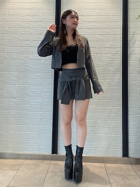 「155㎝コーデ」｜「アイテム（ジャケット/アウター）」を使った、arisaさん（レディース・155cm）の夏コーディネート