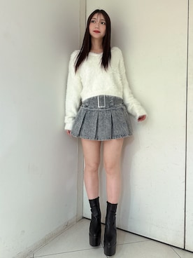 「GYDA（ジェイダ）のアイテム」を使った、arisaさん（レディース・155cm）の冬コーディネート