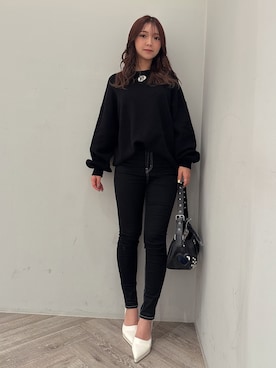 「155㎝コーデ」｜「アイテム（バッグ）」を使った、arisaさん（レディース・155cm）の冬コーディネート
