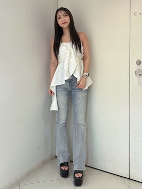 arisaさん（レディース・155cm）の春コーディネート