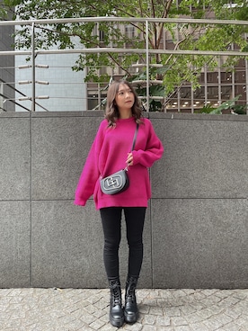 「155㎝コーデ」｜「アイテム（ハンドバッグ）」を使った、arisaさん（レディース・155cm）の秋コーディネート