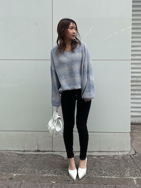「155㎝コーデ」｜「アイテム（バッグ）」を使った、arisaさん（レディース・155cm）の冬コーディネート
