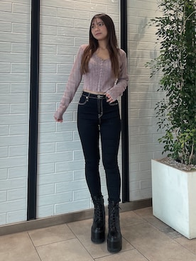 「155㎝コーデ」｜「アイテム（ブーツ）」を使った、arisaさん（レディース・155cm）の秋コーディネート