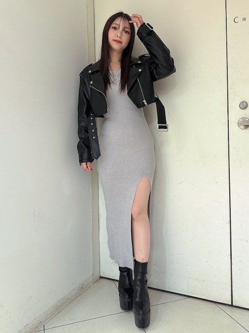 GYDA（ジェイダ） ワンピース GGプレート long sleeve LONGニット