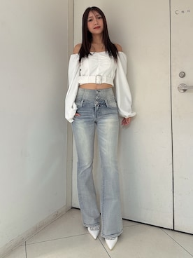 「GYDA（ジェイダ）のアイテム（パンプス）」を使った、arisaさん（レディース・155cm）の秋コーディネート