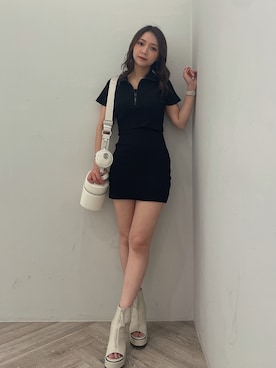 「155㎝コーデ」｜「アイテム（ブーツ）」を使った、arisaさん（レディース・155cm）の春コーディネート