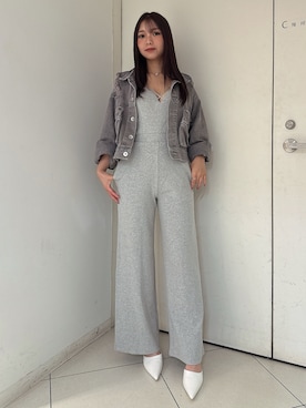 「アイテム（つなぎ/オールインワン）」を使った、arisaさん（レディース・155cm）の夏コーディネート