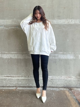 「155㎝コーデ」｜「アイテム（Tシャツ/カットソー）」を使った、arisaさん（レディース・155cm）の秋コーディネート