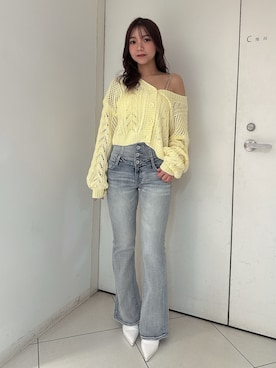 「155㎝コーデ」｜「アイテム（パンツ）」を使った、arisaさん（レディース・155cm）の春コーディネート