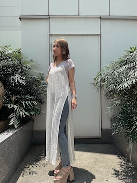 「155㎝コーデ」｜「アイテム（ワンピース）」を使った、arisaさん（レディース・155cm）の夏コーディネート