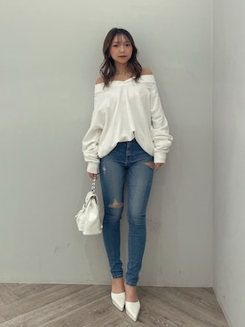 「155㎝コーデ」｜「アイテム（バッグ）」を使った、arisaさん（レディース・155cm）の冬コーディネート