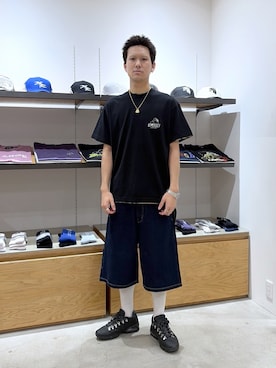 「XLARGE（エクストララージ）のアイテム」を使った、川上拓巳さん（メンズ・172cm）の夏コーディネート