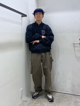 「XLARGE（エクストララージ）のアイテム（その他アウター）」を使った、川上拓巳さん（メンズ・172cm）の秋コーディネート
