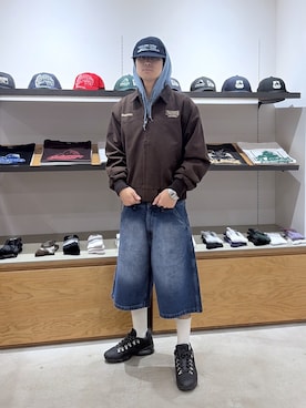 「XLARGE（エクストララージ）の5POCKET SHORT PANTS（その他パンツ、グリーン系）」を使った、川上拓巳さん（メンズ・172cm）の秋コーディネート