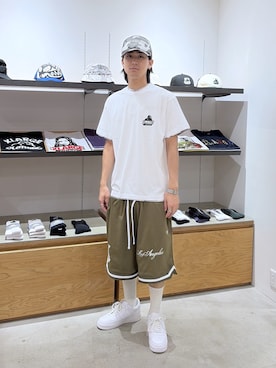 「XLARGE（エクストララージ）のXLARGE LA MESH CAP（キャップ、その他）」を使った、川上拓巳さん（メンズ・172cm）の夏コーディネート