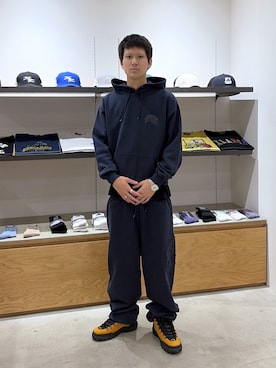 「XLARGE（エクストララージ）のアイテム」を使った、川上拓巳さん（メンズ・172cm）の秋コーディネート