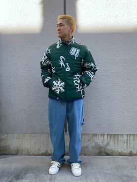「XLARGE（エクストララージ）のアイテム（ダウンジャケット/コート）」を使った、川上拓巳さん（メンズ・172cm）の冬コーディネート