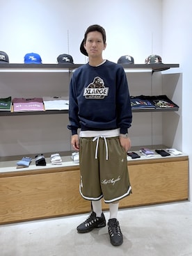 「XLARGE（エクストララージ）のアイテム」を使った、川上拓巳さん（メンズ・172cm）の夏コーディネート