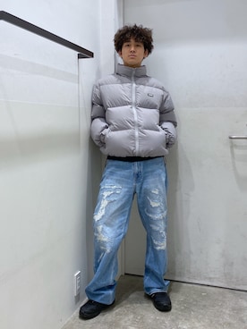 「XLARGE（エクストララージ）のアイテム（ダウンジャケット/コート）」を使った、川上拓巳さん（メンズ・172cm）の秋コーディネート