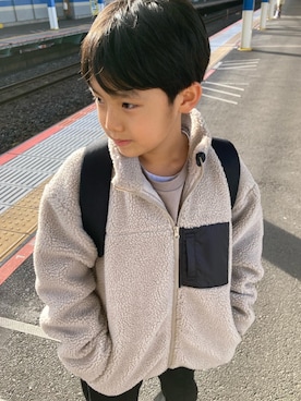 「devirock（デビロック）のアイテム（ジャケット/アウター）」を使った、kou3755さん（キッズ・142cm）の冬コーディネート