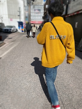 「Abercrombie&Fitch（アバークロンビーアンドフィッチ）のアイテム（トップス）」を使った、pmachaさん（メンズ・172cm）の冬コーディネート