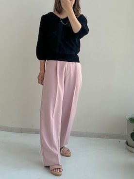 「レギュラー」｜「アイテム（サンダル）」を使った、MSさん（レディース・154cm）の春コーディネート