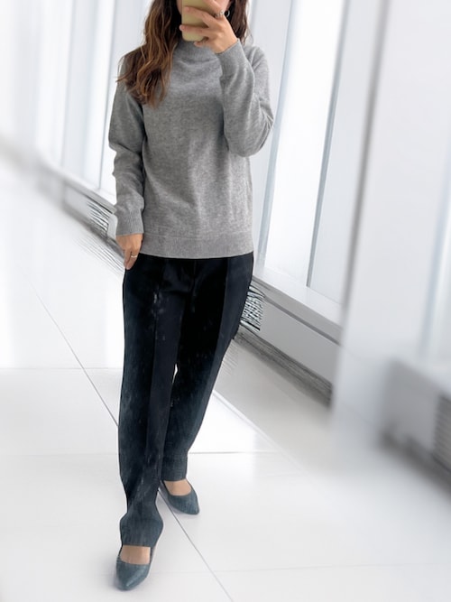 ハイネックニット（毛玉になりにくい・タンブル乾燥OK）（ニット