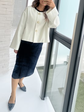 「アイテム（フォーマルスーツ/小物）」を使った、MSさん（レディース・154cm）の秋コーディネート