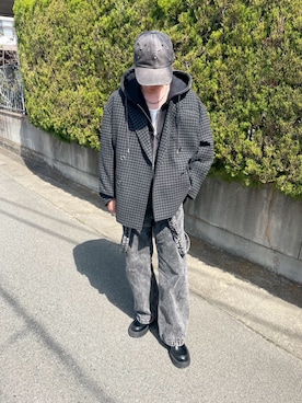 「ADRER（アドラー）のアイテム（キャップ）」を使った、hiroさん（メンズ・174cm）の春コーディネート