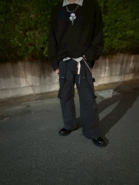 「ADRER（アドラー）の【ADRER】surgical stainless necklace / サージカルステンレスネックレス（ネックレス）」を使った、hiroさん（メンズ・174cm）の冬コーディネート