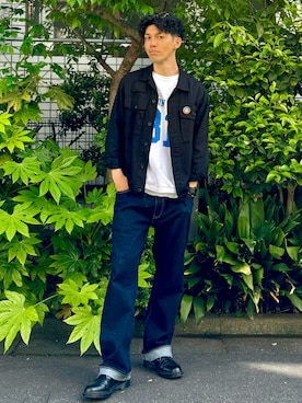 「WAIPER.inc（ワイパーインク）のアイテム（ジャケット/アウター）」を使った、吉田霸久さん（メンズ・183cm）の春コーディネート
