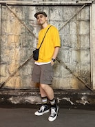 NIKEACGナイキエーシージーナイロンパンツ深緑グリーンカーキズボンアウトドア NIKE ACG（ナイキエィシージー）の「NIKE ACG CARGO SHORT