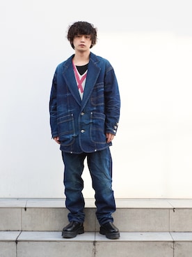 「sulvam（サルバム）のアイテム（ジャケット/アウター）」を使った、Shoyaさん（メンズ・168cm）の冬コーディネート