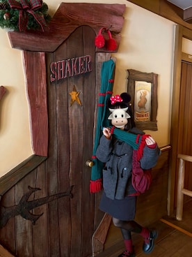 「アイテム（ダッフルコート）」を使った、🐮ちゃんさん（レディース・152cm）の冬コーディネート