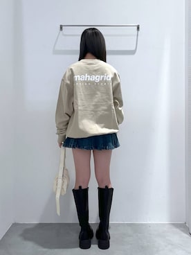 「3.3 Field Trip （3.3フィールドトリップ）の3.3 Field Trip／プリーツデニムスカート 2977561（デニムスカート）」を使った、れーかさん（レディース・155cm）の秋コーディネート