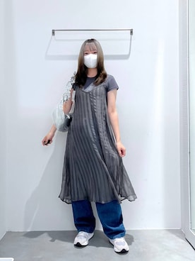 「NOT4NERD（ノットフォーナード）のアイテム（トップス）」を使った、れーかさん（レディース・155cm）の夏コーディネート